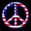 peace sign-U.S. flag